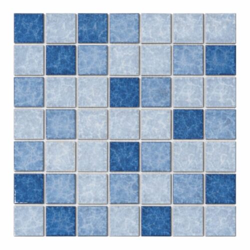 TMY48B04 Water Blue Porcelain Mosaic Mix