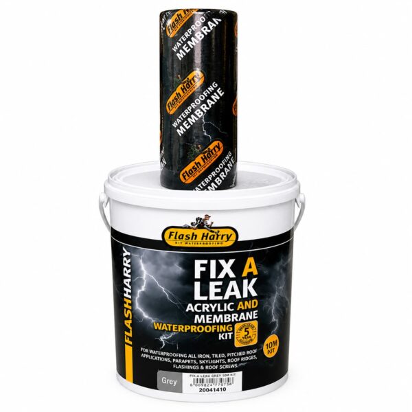 Flash Harry Grey  Acrylic And Membrane  Waterproofing 10M kit 5litres