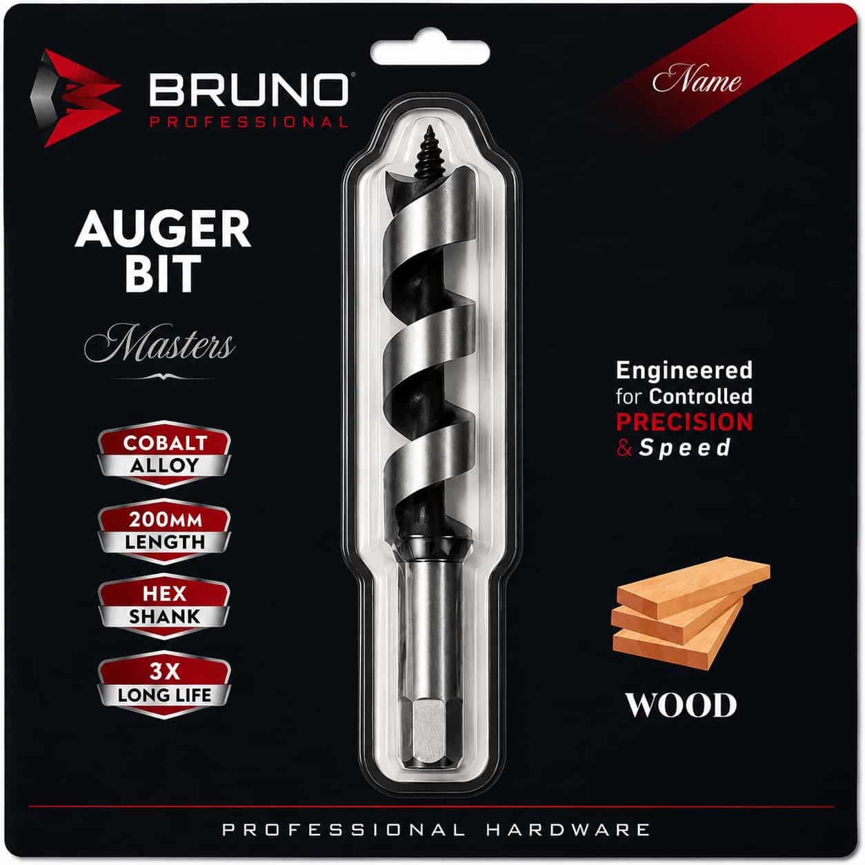 DB009/16MM Auger Bit 16MMX200MM-BR