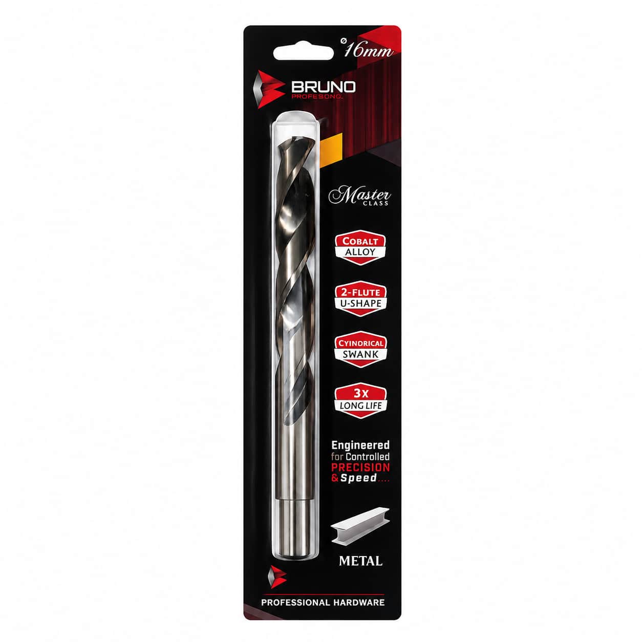 DB002/16MM Metal Drill Bit 16MM-BR