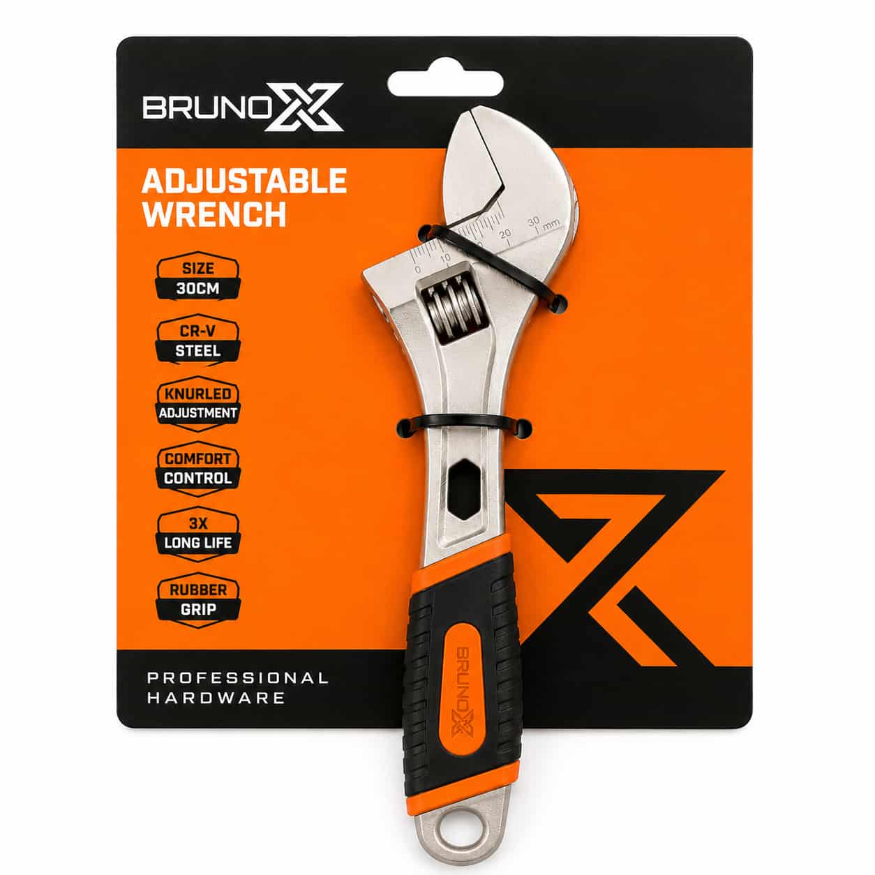 S301D/30CM Adjustable Wrench Rubber G