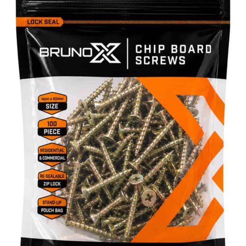 K002/5X40MM CHIPBOARD SCREWS  5X40mm 100/Pk