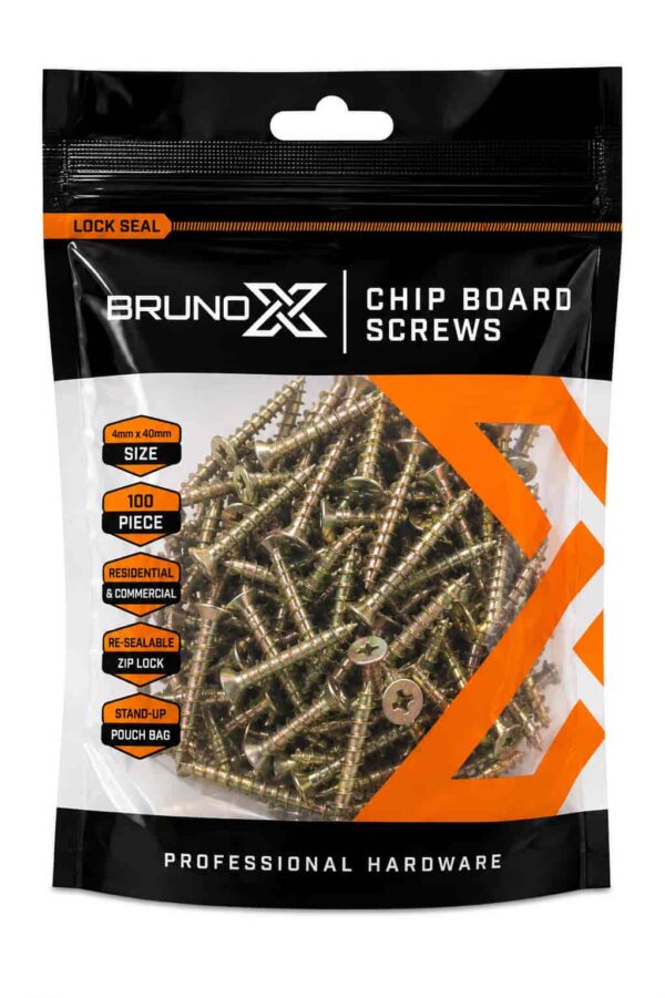 K002/5X40MM CHIPBOARD SCREWS  5X40mm 100/Pk