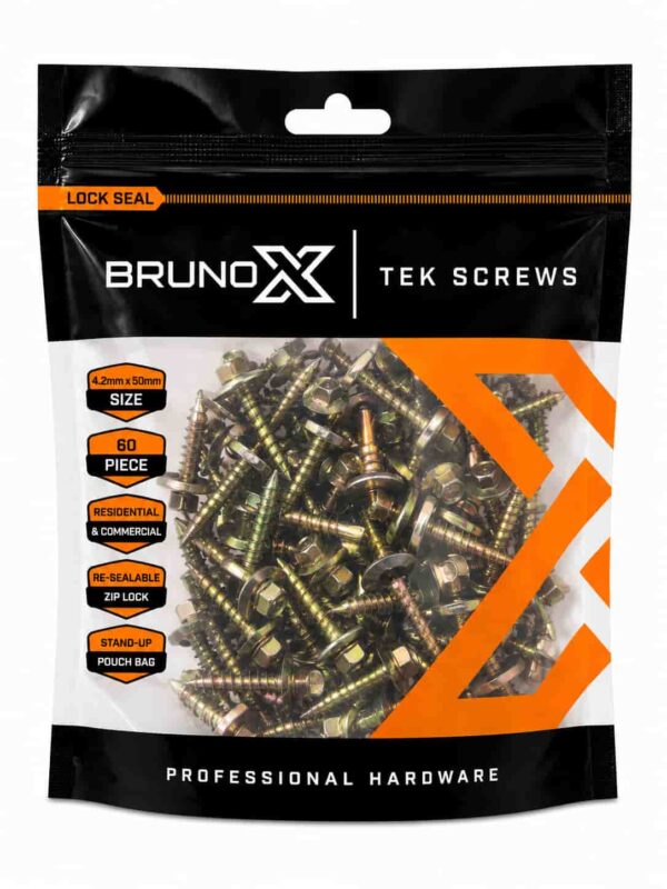 P062 TEK SCREWS 5.5X50MM 60PCS POUCH