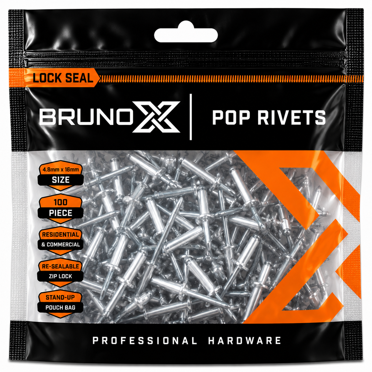 NAP/4.8X10 POP RIVETS 4.8MMX10 100PCS