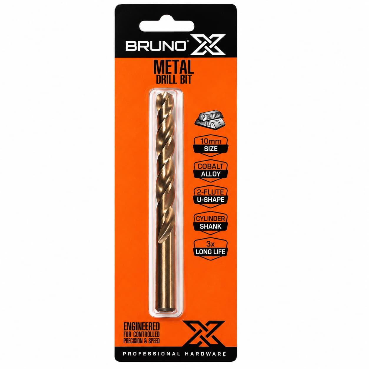 DB002/10MM Metal Drill Bit 10mm-Bruno