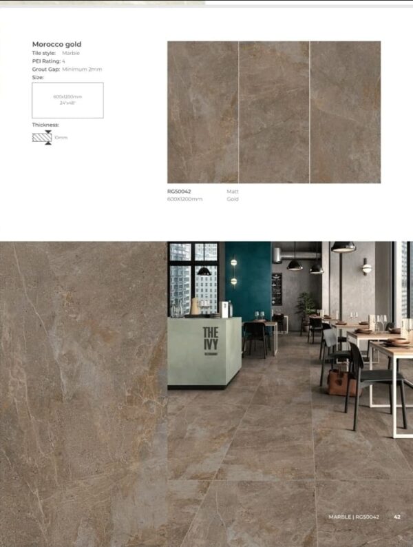 Glazed Porcelain 1200x600  2,16m