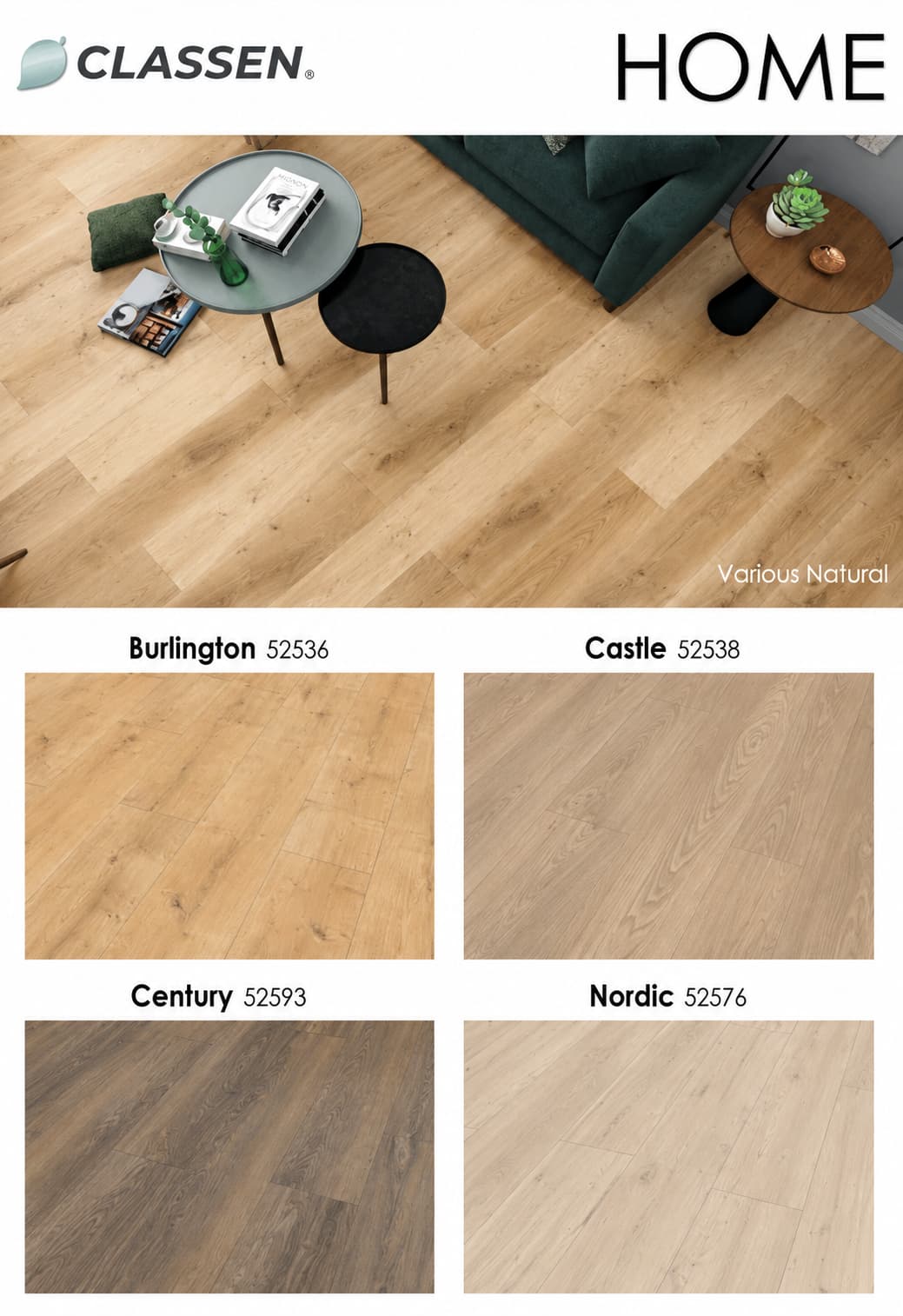 Home Laminate Flooring 194mmX1286mm  8mm AC4 4Sided V Groove 1,996m