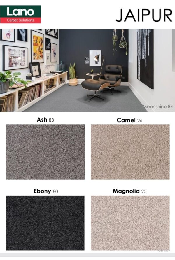 Jaipur SD Microfibre Polyster  Width 3,98 total Height + - 9 50mm Wall to Wall 5yrs Residential